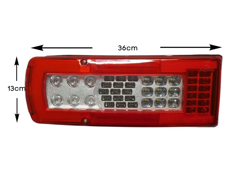 Tail Lamp L/H Left Hand  –  LED  –  With License Plate Lamp  –  Short  –  Suits FM Rigid Trucks  –  To Suit Volvo FH / To Suit Volvo FM (02-07)