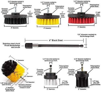 22 Piece Drill Brush Attachment Set with Extend Long Attachment, Yanyoung Power